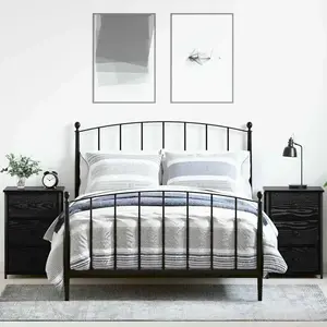 vidaXL Cabinet de chevet avec tiroir 2 pcs Chêne noir 40 x 36 x 60 cm pas cher
