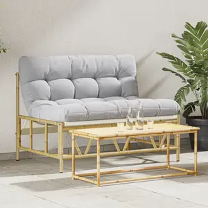 Comparateur de prix : vidaXL Banc de jardin avec coussin 110x80x71 cm en acier