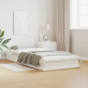 vidaXL Cadre De Lit Au Sol Vidaxl 90x220 Cm En Bois De Pin Massif pas cher