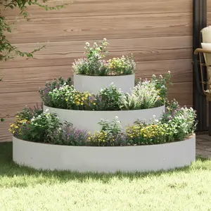 Vidaxl - Cache-pot De Jardin Argent 120 X 120 X 20 Cm Acier Inoxydable pas cher