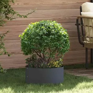 vidaXL Pot en plastique gris  Anthracite Plastique Moyen Empilable pas cher