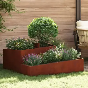 vidaXL vidaXL Pots & Jardinières Acier corten Grand Durable pas cher