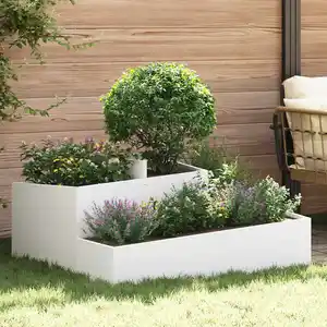 vidaXL vidaXL Pots & Jardinières Blanc Plastique Moyen