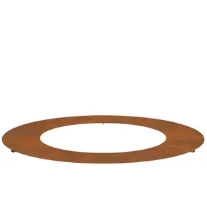 vidaXL adapté pour anneau d'arbre plat Marron Ø50 / 80 cm Acier patiné pas cher