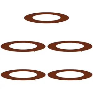vidaXL adapté pour anneaux d'arbre plats 5 pcs Marron Ø50 / 80 cm pas cher