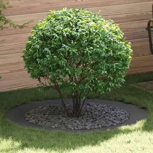 vidaXL Grand pot en métal Noir Métal Grand Incrustations décoratives pas cher