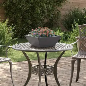 Comparateur de prix : vidaXL Pot en Métal  Noir Métal 40 x 40 x 15 cm Jardinières