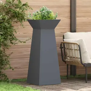 vidaXL Support de Plante Anthracite Plastique 40 x 40 x 101 cm pas cher