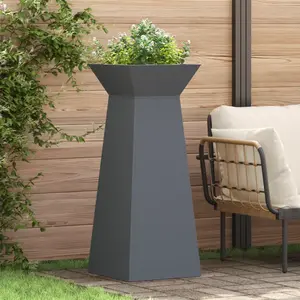 vidaXL Support de plante Anthracite Plastique 40 x 40 x 101 cm pas cher