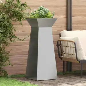 vidaXL Support de plante  Acier inoxydable 40 x 40 x 101 cm Durable pas cher