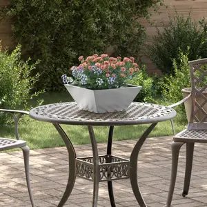 vidaXL Cache-pot de jardin Argent 35 x 35 x 15 cm Acier inoxydable pas cher