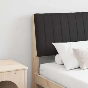 vidaXL Tête de lit rembourrée noire 160 cm Pin massif pas cher