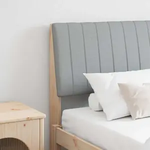 vidaXL Tête de lit rembourrée gris clair 180 cm Pin massif pas cher
