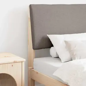 vidaXL Tête de lit capitonnée Taupe 80 cm Pin massif pas cher