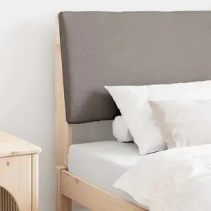 vidaXL Tête de lit capitonnée Taupe 100 cm Pin massif pas cher