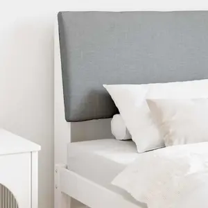 vidaXL Tête de lit capitonnée Gris clair 100 cm Pin massif pas cher