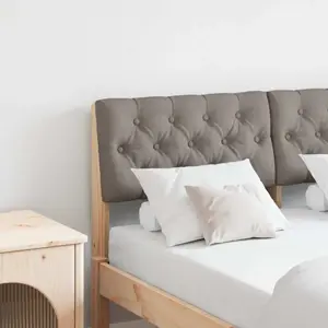 vidaXL Tête de lit capitonnée Taupe 120 cm Pin massif pas cher