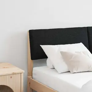 vidaXL Tête de lit capitonnée Noir 135 cm Pin massif pas cher