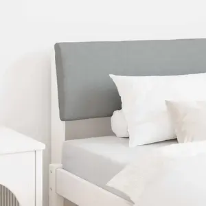 vidaXL Tête de lit capitonnée Gris clair 100 cm Pin massif pas cher