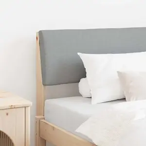 vidaXL Tête de lit rembourrée gris clair 90 cm Pin massif pas cher