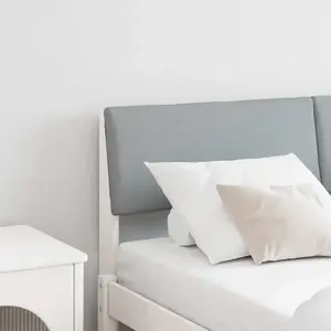 vidaXL Tête de lit capitonnée Gris clair 160 cm Pin massif pas cher