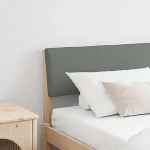 vidaXL Tête de lit capitonnée Gris foncé 200 cm Pin massif pas cher