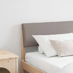 vidaXL Tête de lit capitonnée Taupe 200 cm Pin massif pas cher
