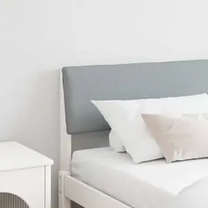 vidaXL Tête de lit capitonnée Gris clair 200 cm Pin massif pas cher