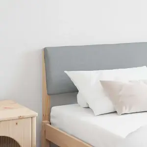 vidaXL Tête de lit capitonnée Gris clair 180 cm Pin massif pas cher