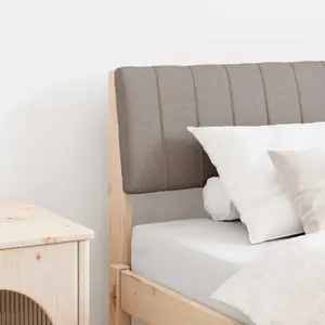 vidaXL Tête de lit capitonnée Taupe 75 cm Pin massif pas cher