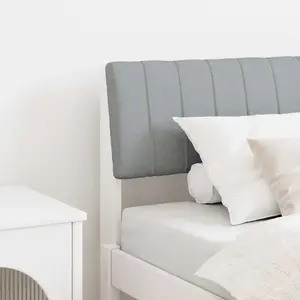 vidaXL Tête de lit capitonnée Gris clair 75 cm Pin massif pas cher