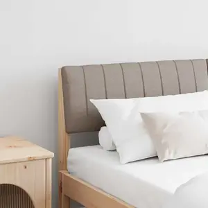 vidaXL Tête de lit capitonnée Taupe 160 cm Pin massif pas cher