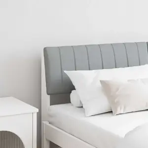 vidaXL Tête de lit capitonnée Gris clair 160 cm Pin massif pas cher