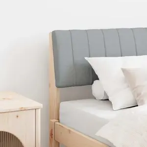 Comparateur de prix : vidaXL Tête de lit capitonnée Gris clair 90 cm Pin massif