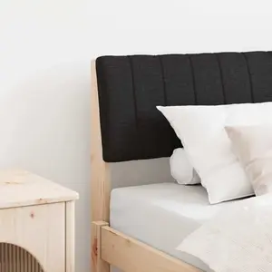 vidaXL Tête de lit capitonnée Noir 100 cm Pin massif pas cher