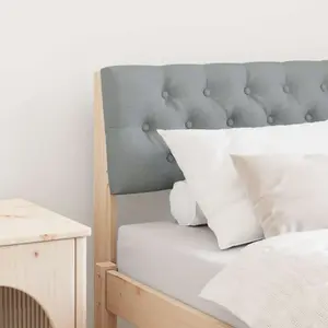 vidaXL Tête de lit capitonnée Gris clair 80 cm Pin massif pas cher