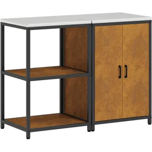 Comparateur de prix : vidaXL Ensemble de rangement cuisine 2 pcs Rouillé 120 x 50 x 92 cm