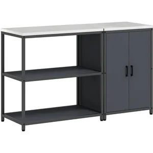 Comparateur de prix : vidaXL Ensemble de rangement cuisine 2 pcs Anthracite 150 x 50 x 92 cm
