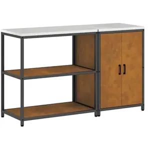 Comparateur de prix : vidaXL Ensemble de rangement cuisine 2 pcs Rouillé 150 x 50 x 92 cm