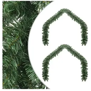 Comparateur de prix : Guirlande de Noël 2 pcs Vert 40 m pvc Vidaxl