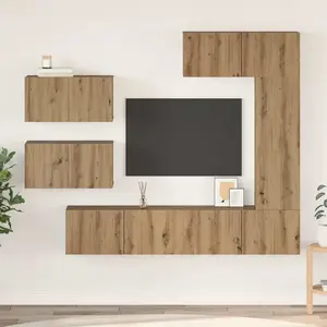 Comparateur de prix : vidaXL Ensemble de meubles TV 6 pcs Chêne Artisan 30,5 x 30 x 90 cm