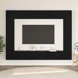 Comparateur de prix : vidaXL Ensemble meuble TV 10 pcs Chêne Noir Moyen 30,5 x 30 x 90 cm