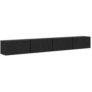 Vidaxl - Ensemble meuble tv 4 pcs Chêne noir 60 x 30 x 30 cm pas cher