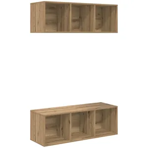 vidaXL Meubles TV muraux 2 pcs chêne artisanal 37 x 37 x 107,5 cm pas cher
