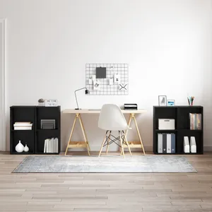 vidaXL Ensemble meuble TV 4 pcs Chêne Noir 72 x 35 x 36.5 cm pas cher