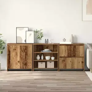 vidaXL Buffets 3 pcs Bois ancien 70 x 41 x 75 cm Bois d'ingénierie pas cher