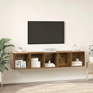 vidaXL Ensemble de meubles TV 2 pcs Vieux bois 37 x 37 x 142.5 cm pas cher