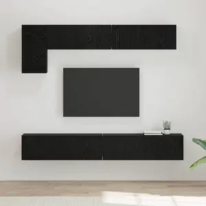 Comparateur de prix : vidaXL Ensemble meuble TV 5 pcs Chêne noir Bois d'ingénierie