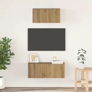Ensemble De Meubles Tv 2 Pcs Chêne Artisanal 80 X 30 X 30 Cm Vidaxl