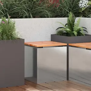 vidaXL Banc de jardin Argent 40 x 40 x 43 cm Acier galvanisé pas cher